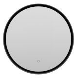 Зеркало Brevita Pluto 60 круглое сенсор на зеркале, черный — 