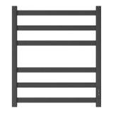 Полотенцесушитель электрический Point Меркурий PN83856B П6 500x600, диммер справа, черный &mdash; 