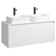 Тумба с раковиной Aqwella 5 Stars Mobi 120 подвесная, белый (раковина Триумф)  (MOB0112W+MOB0712W+641266)