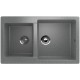 Двухсекционная реверсивная мойка ULGRAN U-505 темно-серый  (U-505-309)
