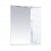 Зеркало со шкафом Мисти (Misty) Александра 55 правое белый металлик