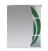Зеркало со шкафом Мисти (Misty) Каролина 60 левое зелёное стекло