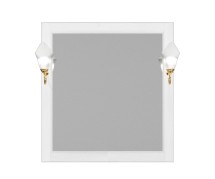 Зеркало ValenHouse Лиора 90 белое, фурнитура золото — 