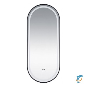 Зеркало с подсветкой Azario Блейк 1200х500х50 АZ-LED011525, черный матовый (АZ-LED011525)