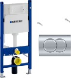 Инсталляция Geberit Duofix для подвесного унитаза, со смывным бачком Delta, смывная клавиша Delta01, хром глянец (458.149.21.1) &mdash; 