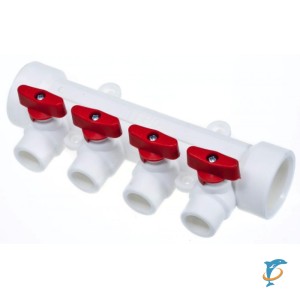 Коллектор Millennium с 4 выходами (красные ручки)  (3M62-mnr-320420
)