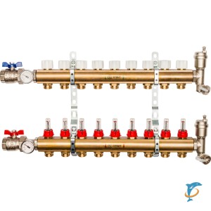 Коллектор распределительный STOUT для тёплого пола с расходомерами 9 выходов  (SMB 0473 000009)