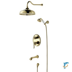 Смеситель встраиваемый Lemark Brava LM4722G для ванны и душа, встраиваемый (LM4722G)