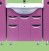 Мебель для ванной Misty Жасмин 75 с левым зеркалом розовая