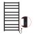 Полотенцесушитель электрический AZARIO PALERMO 500/1000 квадрат 10 секций, диммер справа, черный (AZ83850B)
