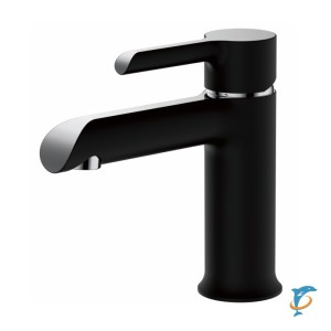 Смеситель для раковины HAIBA HB10805-7 латунь, черный/хром  (HB10805-7)