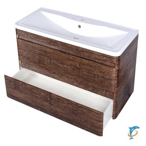 Тумба с раковиной Атлантика 90 Люкс PLUS подвесная, старое дерево  (СС-00002209+СС-00002204)