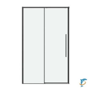 Душевая дверь в нишу GROSSMAN Galaxy 100х195 графит сатин, стекло прозрачное  (100.K33.01.100.42.00)
