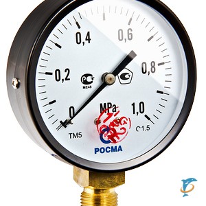 Манометр РОСМА с нижним подключением 1/2", 0-16 бар TM-510P.0416 (TM-510P.0416)