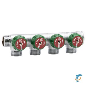 SMB-6850-341204 STOUT Коллектор регулирующий 3/4", 4 отвода 1/2" (SMB-6850-341204)