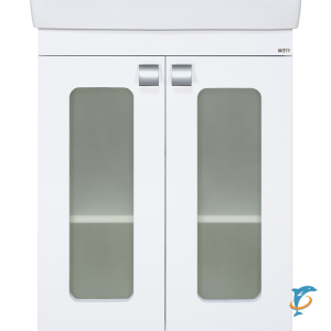 Тумба с раковиной Misty Урал 60 прямая со стеклом (Э-Ура-01060-021Н+Misty_S0118)