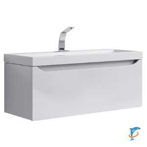 Тумба с раковиной Aqwella 5 Stars Verona 100 подвесная белый  (Ver.01.10/W+Inf.10.04.D)