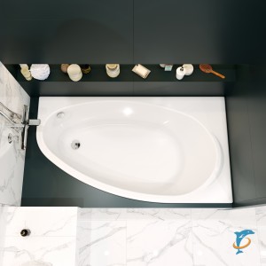 Ванна Roca Corfu 160x90 асимметричная правая белая 248574000 (248574000)