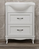 Тумба для комплекта ValenHouse Эллина 65/2 белая, фурнитура хром — 