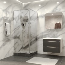 Душевое ограждение GROSSMAN Forta 100х100х190 квадрат, двери распашные — 