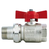 Шаровой кран Itap 3/4 серии Ideal 098 со сгоном &mdash; Кран шаровой с накидной гайкой полнопроходной (бабочка)