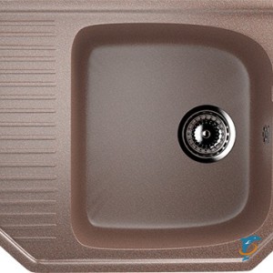 Угловая односекционная мойка с отверстием под смеситель ULGRAN U-109 терракот  (U-109-307)