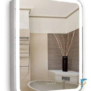 Зеркало-шкаф AZARIO Фиджи 60 602х800х140 c подсветкой и диммером + часы (LED-00002363) (LED-00002363)