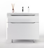 Тумба для комплекта Style Line Марелла 90 напольная, белая, антискрейтч глянец — 