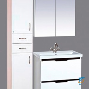 Мебель для ванной Misty Лайм 70 с левым пеналом  (Э-Лай01070-2Я + Misty_S-UM-COM70/1-w + Э-Бал04070-011 + Э-Бал05035-011Л)