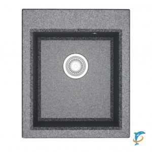 Мойка для кухни из литого мрамора Aquaton Линеа 43 серый 1A732932LW230  (1A732932LW230)