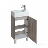 Тумба под раковину Aquaton Эмма белый, дуб наварра 1A221601EAD80 — 