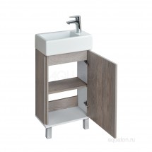 Тумба под раковину Aquaton Эмма белый, дуб наварра 1A221601EAD80 — 