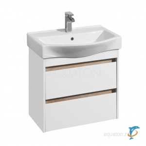Тумба с раковиной Aquaton Нортон 65 белая  (1A248801NT010 + Aquaton_1WH302501)
