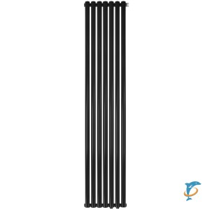 Стальной трубчатый радиатор STOUT TUBE ROUND нижнее правое подключение 7 секций R40 1-1750-7 RT RAL9005, STR40117507RTRAL9005  (STR40117507RTRAL9005)