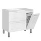 Тумба с раковиной Style Line Альба 90 с 2 ящиками, корзиной, левая  (ЛС-000010052+СС-00002281)