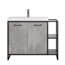 Тумба под раковину Style Line ЛОФТ 80/100 Classic Бетон левая / правая — Тумба с раковиной Style Line лофт 80/100