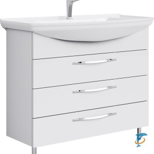 Тумба с раковиной Aqwella Allegro 105 напольная  (Agr.01.10/3+4620008197340)