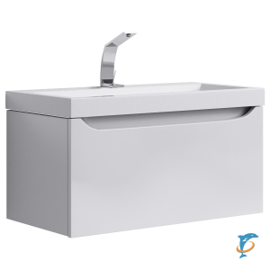 Тумба с раковиной Aqwella 5 Stars Verona 80 подвесная белый  (Ver.01.08/W+Inf.08.04.D)