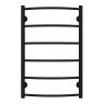 Полотенцесушитель водяной AZARIO VERONA 500/800 6 секций, нижнее/диагональное подключение, 1/2", черный (AZ83874B)