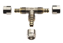 Тройник Prandelli Multyrama равнопроходной 26х3,0 — Тройник Рrandelli для металлопластиковых труб винтовой 