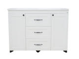 Тумба для комплекта Misty Дуэт 120 белая 3 ящика — 