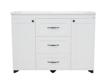 Тумба для комплекта Misty Дуэт 120 белая 3 ящика — 