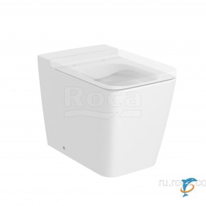 Чаша Roca Inspira Square напольная 560, BTW, Rimless, белый матовый 347537620 (347537620)