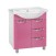 Мебель для ванной Misty Жасмин 65 с правым зеркалом розовая