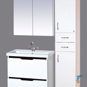 Мебель для ванной Misty Лайм 70 с правым пеналом (Э-Лай01070-2Я + Misty_S-UM-COM70/1-w + Э-Бал04070-011 + Э-Бал05035-011П)