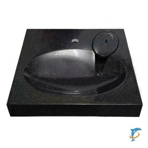 Раковина Stella Polar Миро 60x60 для установки над стиральной машиной, цвет черный  (SP-00000702)