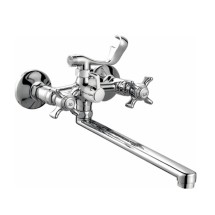 Смеситель для ванны HAIBA HB2124 длинный излив, латунь, хром — 