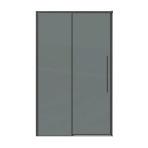 Душевая дверь в нишу GROSSMAN Galaxy 110х195 графит сатин, стекло тонированное — 