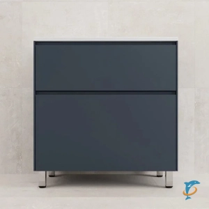 Тумба напольная с раковиной Style Line Лима 80 см, эмаль графит (ЛС-00002351+СС-00002454)