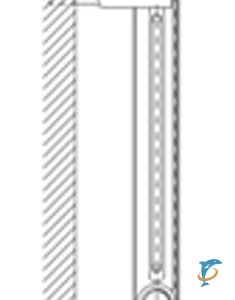 Крепление с помощью трубчатых кронштейнов. Кронштейн в исполнении В  (Toulon 500/070, 900/070)  (15752)